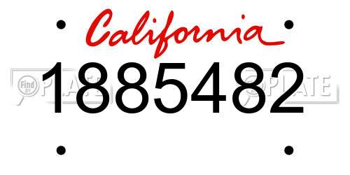 1885482 California License Plate