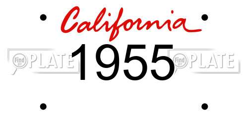 1955 California License Plate