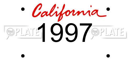 1997 California License Plate