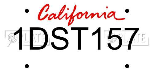 1DST157 California License Plate