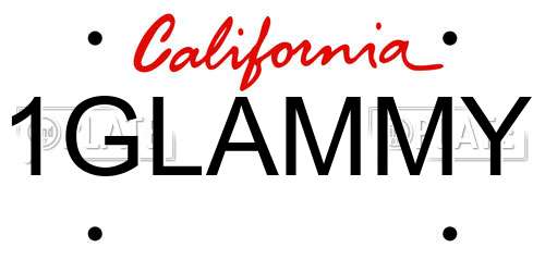 1GLAMMY California License Plate