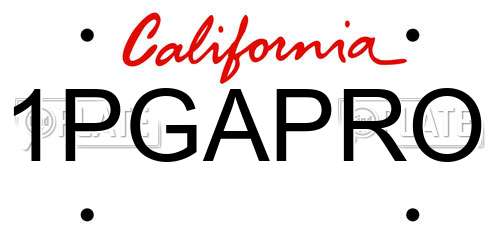 1PGAPRO California License Plate