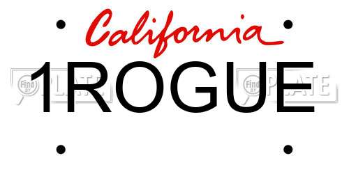 1ROGUE California License Plate