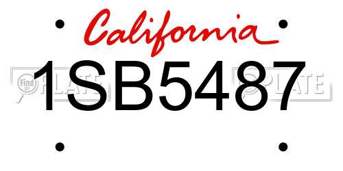 1SB5487 California License Plate