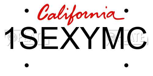 1SEXYMC California License Plate