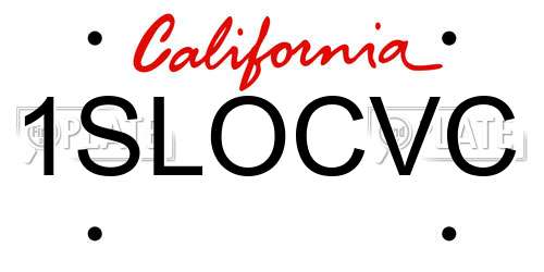 1SLOCVC California License Plate