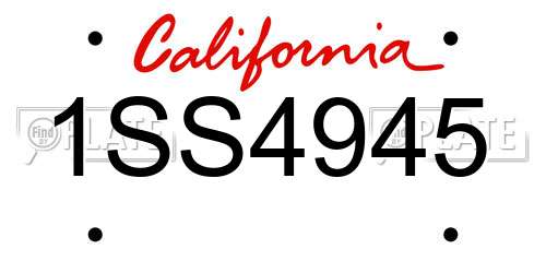 1SS4945 California License Plate