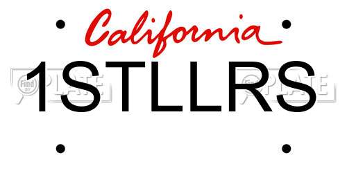 1STLLRS California License Plate