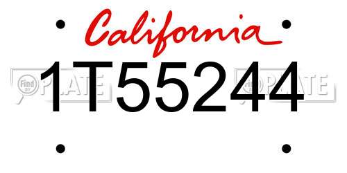 1T55244 California License Plate