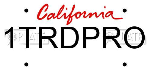 1TRDPRO California License Plate