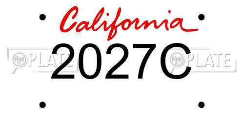 2027C California License Plate