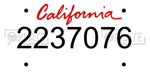2237076 California License Plate