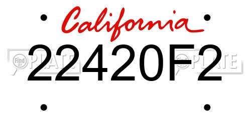 22420F2 California License Plate