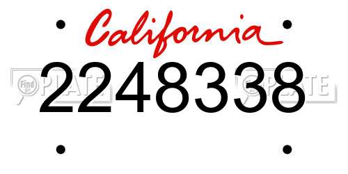 2248338 California License Plate