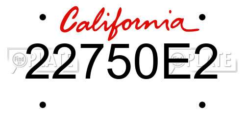 22750E2 California License Plate