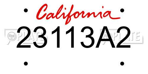 23113A2 California License Plate