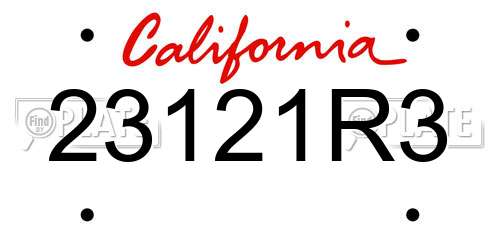 23121R3 California License Plate