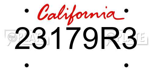 23179R3 California License Plate