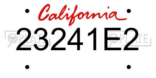 23241E2 California License Plate