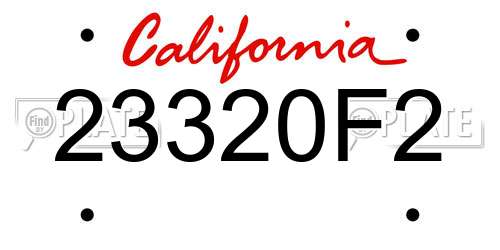 23320F2 California License Plate