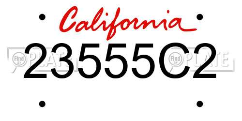 23555C2 California License Plate