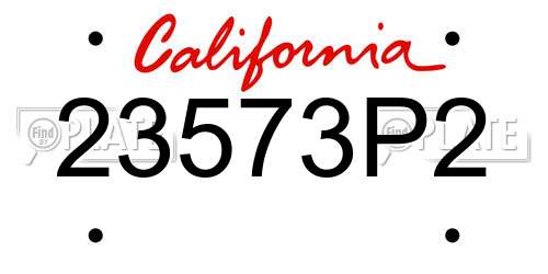 23573P2 California License Plate