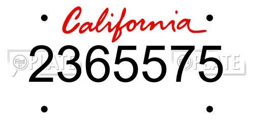 2365575 California License Plate