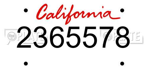 2365578 California License Plate