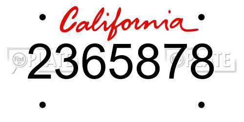 2365878 California License Plate