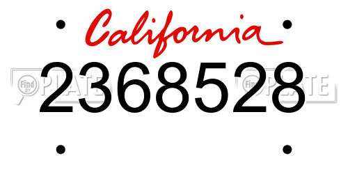 2368528 California License Plate