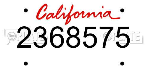 2368575 California License Plate