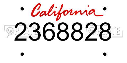 2368828 California License Plate