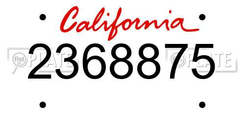 2368875 California License Plate