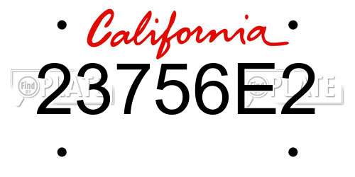 23756E2 California License Plate
