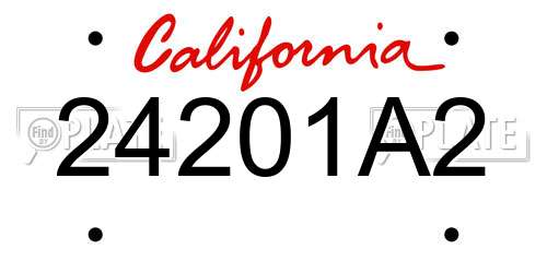 24201A2 California License Plate