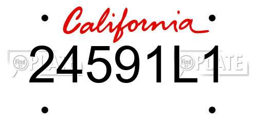 24591L1 California License Plate