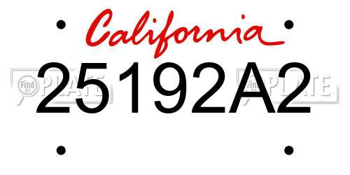 25192A2 California License Plate