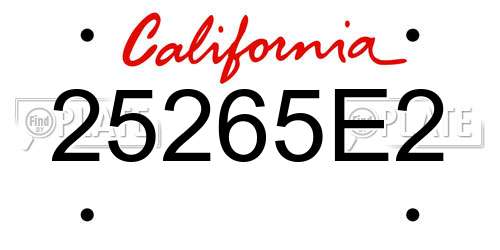 25265E2 California License Plate