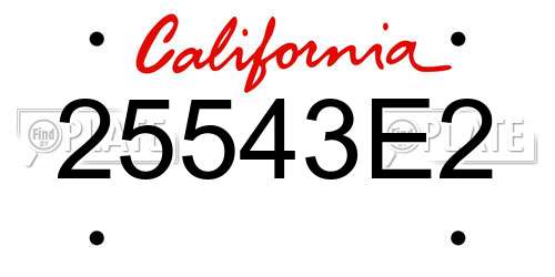 25543E2 California License Plate