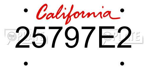 25797E2 California License Plate