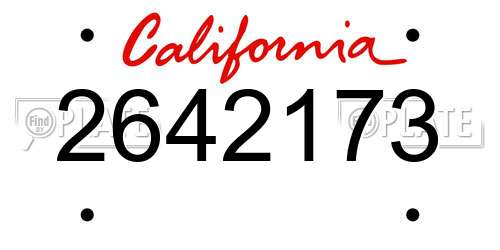 2642173 California License Plate