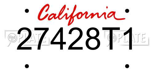 27428T1 California License Plate