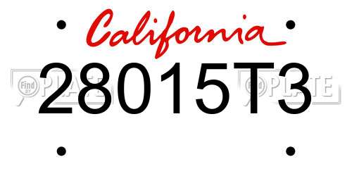 28015T3 California License Plate