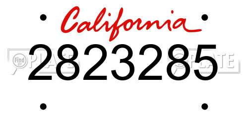 2823285 California License Plate