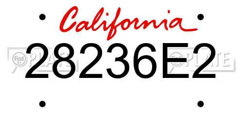 28236E2 California License Plate