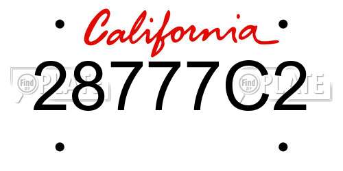 28777C2 California License Plate