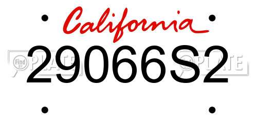 29066S2 California License Plate