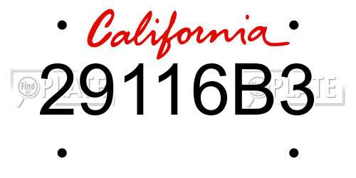29116B3 California License Plate