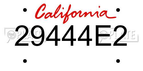 29444E2 California License Plate