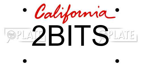 2BITS California License Plate